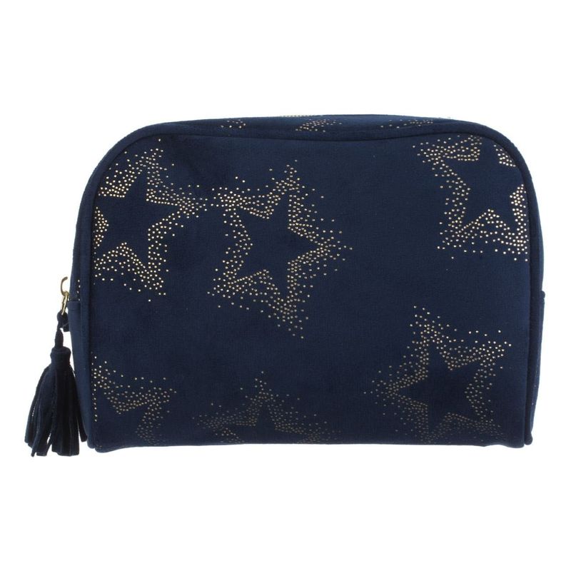 Ingrijire personala si Cosmetice - Machiaj - Portfarduri si genti cosmetice - Portfard Blue Navy cu Stele Aurii, Capacitate 250 ml - Infinity.ro