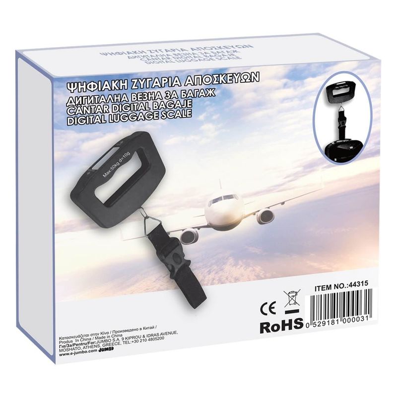 Casa si Gradina - Constructii - Scule de mana si unelte - Accesorii scule de mana - Cantar digital de mana pentru bagaje, 50 kg, Negru - Infinity.ro