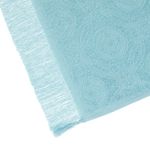 Casa si Gradina - Textile si covoare - Textile baie - Prosoape - Prosop de bucatarie din bumbac, turcoaz, cu model romburi si flori, franjuri, 60x40 cm - Infinity.ro