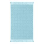 Casa si Gradina - Textile si covoare - Textile baie - Prosoape - Prosop de bucatarie din bumbac, turcoaz, cu model romburi si flori, franjuri, 60x40 cm - Infinity.ro