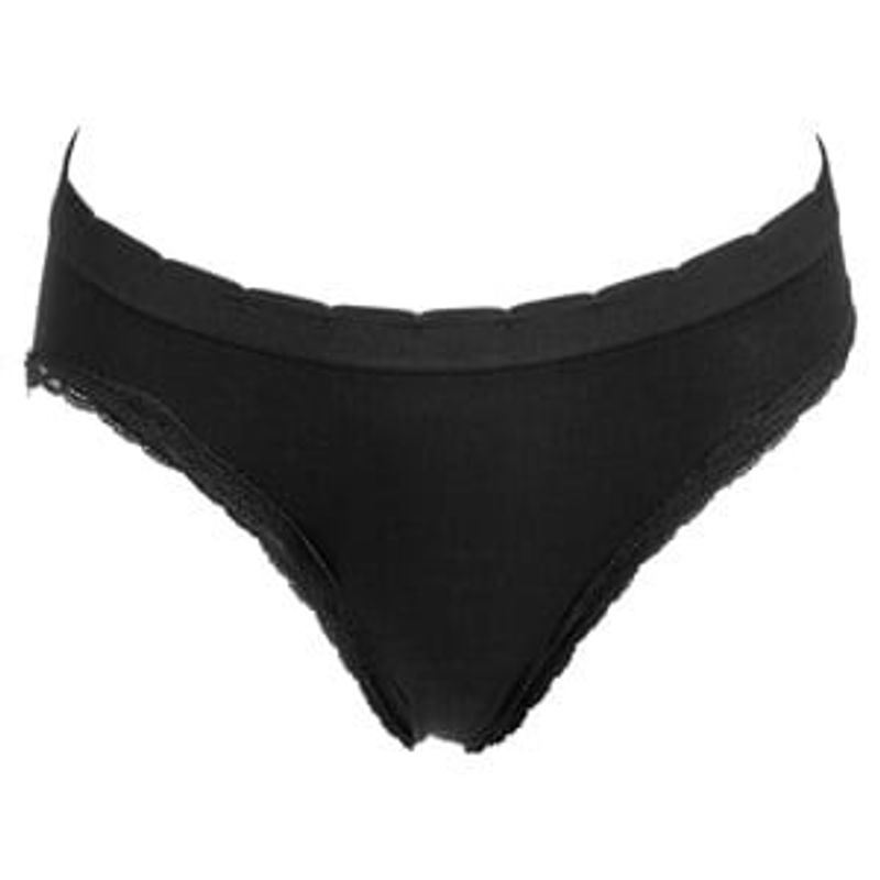 Fashion, accesorii si bijuterii - Femei - Lenjerie si pijamale femei - Lenjerie intima femei - Chiloti dama seamless cu dantela si elastic lat, Negru - Infinity.ro
