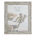 Casa si Gradina - Decoratiuni - Obiecte decorative - Accesorii decorative - Rama foto din lemn cu aspect brushed, dublu, 20x25cm, Gri - Infinity.ro