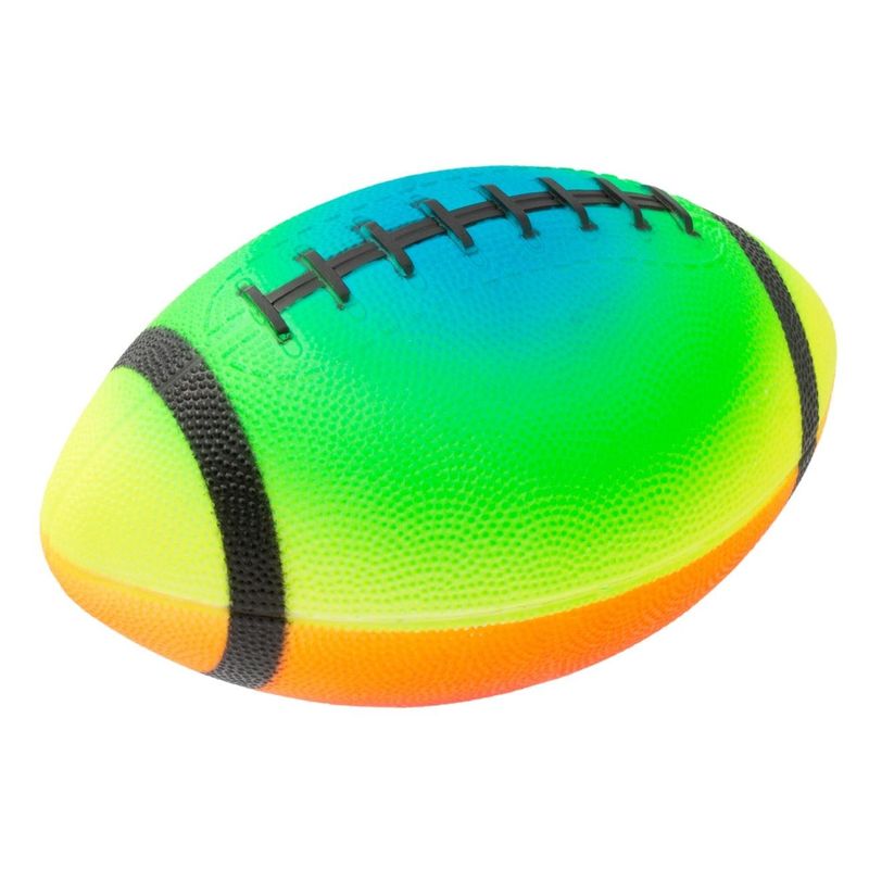 Jucarii, Copii si Bebe - Jucarii si jocuri - Jucarii de exterior - Saltele si mingi pentru plaja - Minge de plaja in forma de rugby, 23 cm, multicolora - Infinity.ro