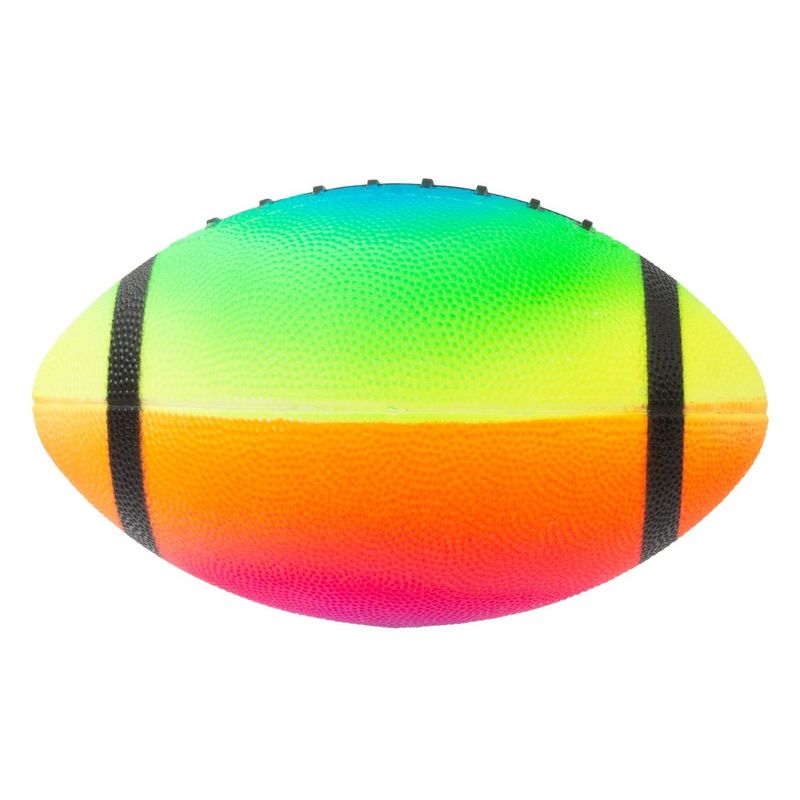 Jucarii, Copii si Bebe - Jucarii si jocuri - Jucarii de exterior - Saltele si mingi pentru plaja - Minge de plaja in forma de rugby, 23 cm, multicolora - Infinity.ro
