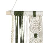 Casa si Gradina - Constructii - Lemn constructii - Placi lemn - Raft decorativ suspendabil din lemn cu macrame, 25x13x42cm - Infinity.ro