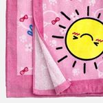 Jucarii, Copii si Bebe - Igiena si ingrijire - Baia bebelusului - Prosoape si halate de baie copii - Prosop de plaja din bumbac roz cu model pisica, 140x70 cm - Infinity.ro