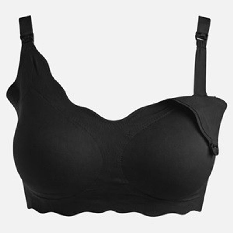 Fashion, accesorii si bijuterii - Femei - Lenjerie si pijamale femei - Lenjerie intima femei - Sutien Seamless Negru pentru Maternitate & Alaptare - Infinity.ro