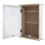 Carti si Birotica - Birotica - Articole ambalare - Dulapior pentru chei din lemn cu model reliefat, 21x28.5x7cm, Alb Brushed - Infinity.ro