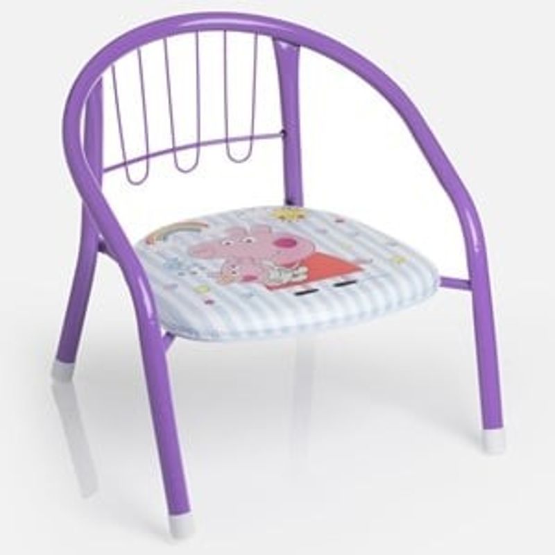 Sport si Outdoor - Ciclism - Accesorii pentru biciclete - Scaune copii pentru biciclete - Scaun metalic pentru copii, Lila, 36x35x36cm, cu imprimeu Peppa Pig - Infinity.ro
