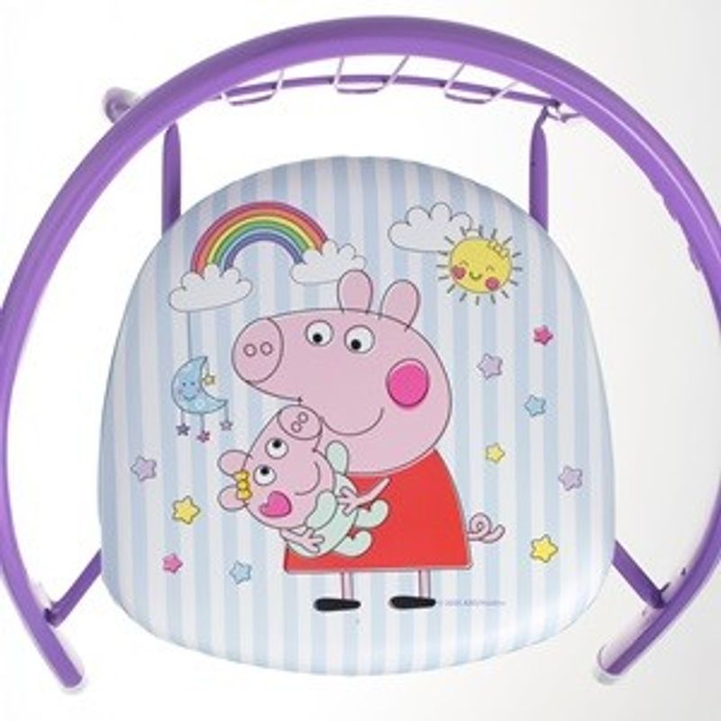 Sport si Outdoor - Ciclism - Accesorii pentru biciclete - Scaune copii pentru biciclete - Scaun metalic pentru copii, Lila, 36x35x36cm, cu imprimeu Peppa Pig - Infinity.ro