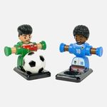 Jucarii, Copii si Bebe - Jucarii si jocuri - Figurine - Set de 2 Figurine Finger Puppet cu Minge, Fotbalisti Albastru si Verde - Infinity.ro