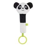 Jucarii, Copii si Bebe - Jucarii si jocuri - Jucarii bebelusi - Jucarii zornaitoare - Jucarie zornaitoare de plus cu inel de dintitie, Panda, 17 cm - Infinity.ro