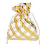 Carti si Birotica - Birotica - Articole ambalare - Saculet Organza cu Dungi Aurii, 10x13 cm - Infinity.ro