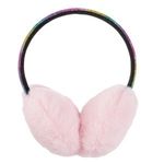 Carti si Birotica - Birotica - Articole ambalare - Aparatoare pentru urechi cu blana artificiala roz si bentita neagra cu strasuri colorate - Infinity.ro