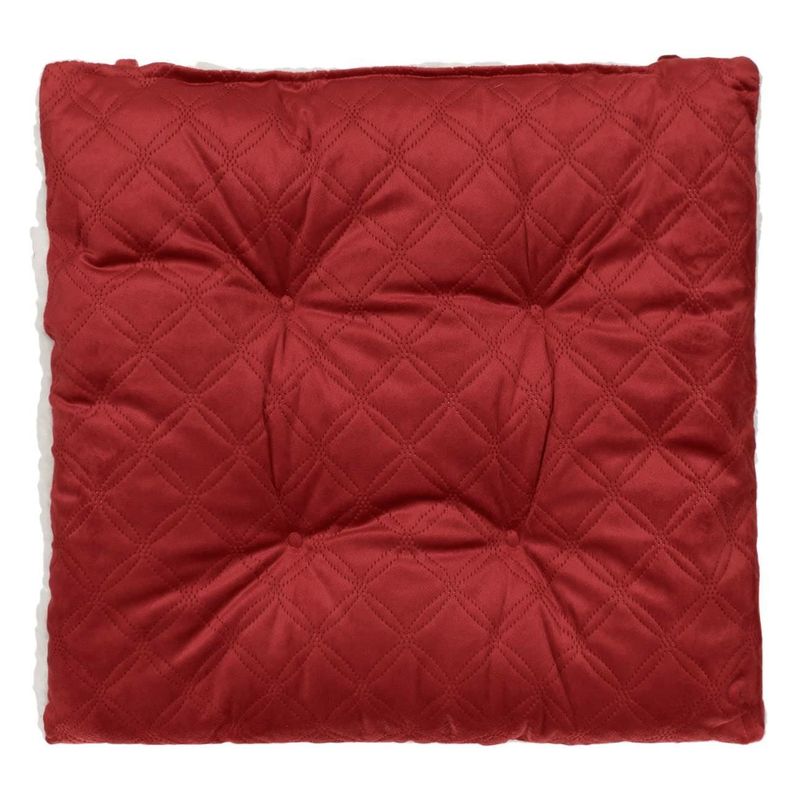Casa si Gradina - Textile si covoare - Perne si pilote - Perne decorative - Perna Scaun Velvet Capitonata Bordo Alb Dimensiune 38x38cm - Infinity.ro