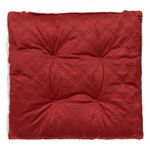 Casa si Gradina - Textile si covoare - Perne si pilote - Perne decorative - Perna Scaun Velvet Capitonata Bordo Alb Dimensiune 38x38cm - Infinity.ro