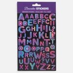 Casa si Gradina - Decoratiuni - Stickere decorative - Autocolante cu Litere din Alfabetul Englez cu Strass, 66 buc, Multicolore - Infinity.ro
