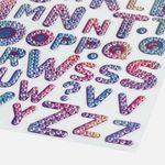 Casa si Gradina - Decoratiuni - Stickere decorative - Autocolante cu Litere din Alfabetul Englez cu Strass, 66 buc, Multicolore - Infinity.ro