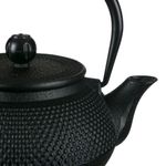 Casa si Gradina - Bucatarie si vesela - Vase pentru gatit - Ceainice si infuzoare - Ceainic din Fonta cu Model Reliefat, 600 ml, Negru - Infinity.ro