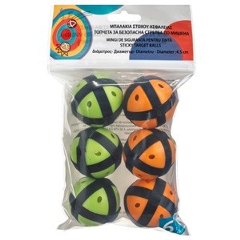 Sport si Outdoor - Alte sporturi - Board-uri si accesorii darts - Set de 6 mingi cu scai pentru tinta, verde si portocaliu - Infinity.ro