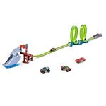 Jucarii, Copii si Bebe - Jucarii si jocuri - Vehicule si jucarii cu telecomanda - Masinute - Pista de curse cu rechin si masina, 2,63 m, multicolor - Infinity.ro