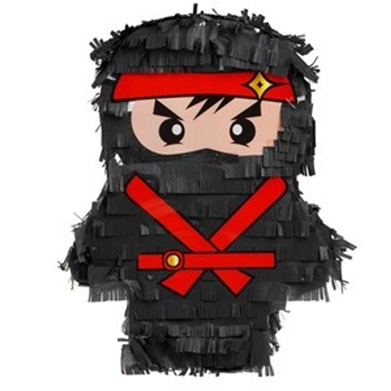 Casa si Gradina - Decoratiuni - Decoratiuni petrecere - Accesorii pentru petrecere - Pinata Ninja pentru Petrecere, 33x10x45 cm, Negru - Infinity.ro
