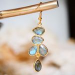 Fashion, accesorii si bijuterii - Femei - Bijuterii femei - Cercei femei - Cercei Mayra cu labradorit - Lumina si libertate, otel inoxidabil - Infinity.ro