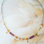 Fashion, accesorii si bijuterii - Femei - Bijuterii femei - Coliere femei - Colier Alysta din Labradorit, Piatra Lunii, Cuart, Ametist - otel inoxidabil - Infinity.ro