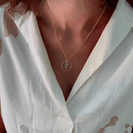 Fashion, accesorii si bijuterii - Femei - Bijuterii femei - Coliere femei - Colier Clementine Labradorit pentru Protectie si Intuitie- otel inoxidabil - Infinity.ro