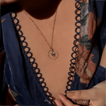 Fashion, accesorii si bijuterii - Femei - Bijuterii femei - Coliere femei - Colier Clementine Labradorit pentru Protectie si Intuitie- otel inoxidabil - Infinity.ro