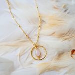 Fashion, accesorii si bijuterii - Femei - Bijuterii femei - Coliere femei - Colier Clementine Cuart Roz, iubire si blandete- din otel inoxidabil - Infinity.ro
