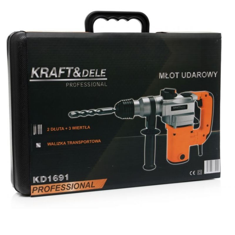 Casa si Gradina - Constructii - Scule electrice si accesorii - Rotopercutoare - Ciocan rotopercutor, Kraft&Dele, 1600 W, 3600 rpm, SDS Plus, cu accesorii - Infinity.ro