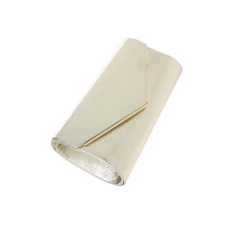 Fashion, accesorii si bijuterii - Femei - Accesorii femei - Genti si rucsacuri femei - Geanta plic, de dama, din material sintetic, ButicCochet, 26x13x5 cm, Auriu - GND675 - Infinity.ro