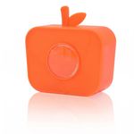 Casa si Gradina - Mobilier - Organizare si depozitare - Organizatoare pentru sertare si dulapuri - Suport Dispenser Pungi Plastic Forma de Mar Portocaliu cu Vizor Transparent, Montaj Fara Gaurire, 15x15 cm - Infinity.ro