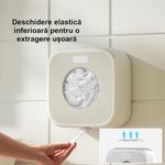 Casa si Gradina - Mobilier - Organizare si depozitare - Organizatoare pentru sertare si dulapuri - Organizator Perete Folie Alimentara si Pungi Plastic, Dispenser cu Extragere Inferioara, Montaj Fara Gaurire, 15x15x7 cm - Infinity.ro