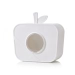 Casa si Gradina - Mobilier - Organizare si depozitare - Organizatoare pentru sertare si dulapuri - Suport Dispenser Pungi Plastic Forma de Mar Alb cu Vizor Transparent, Montaj Fara Gaurire, 15x15 cm - Infinity.ro