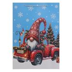 Market - Curatenie si intretinere casa - Produse bucatarie - Pungi si folii alimentare - Punga Cadou Craciun Gnome Camion Folie Argintie 30x12x42cm - Infinity.ro