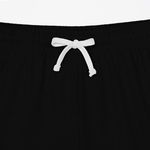 Fashion, accesorii si bijuterii - Femei - Imbracaminte femei - Pantaloni femei - Shorts din bumbac negru pentru femei cu detalii laterale - Infinity.ro