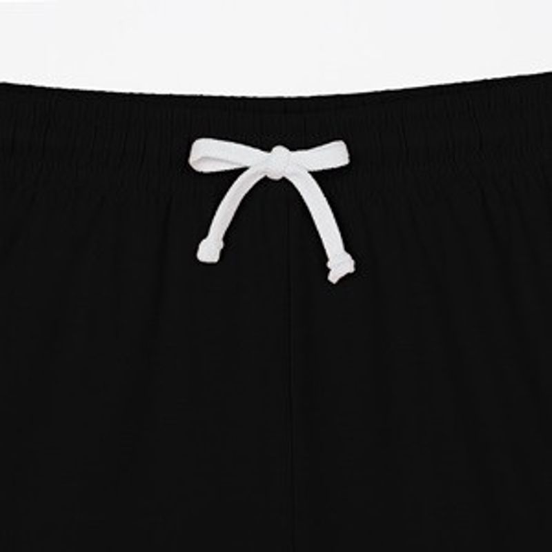 Fashion, accesorii si bijuterii - Femei - Imbracaminte femei - Pantaloni femei - Shorts din bumbac negru pentru femei cu detalii laterale - Infinity.ro