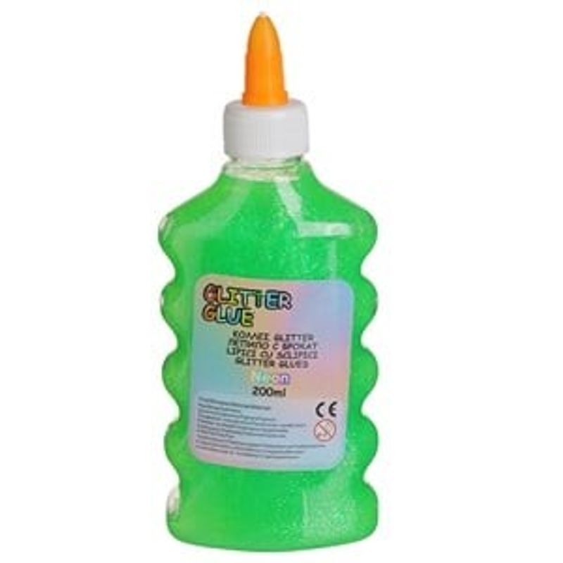 Carti si Birotica - Birotica - Accesorii de birou - Benzi adezive - Adeziv lichid cu sclipici, Neon Verde, 200 ml - Infinity.ro