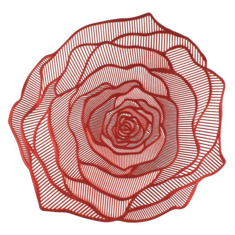 Casa si Gradina - Bucatarie si vesela - Organizare si depozitare bucatarie - Suporturi tacamuri si vase - Suport Farfurie Decorativ în Forma de Flori Rosii Perforate - Infinity.ro