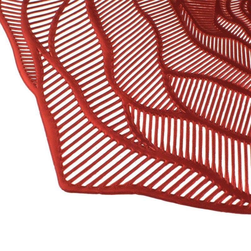 Casa si Gradina - Bucatarie si vesela - Organizare si depozitare bucatarie - Suporturi tacamuri si vase - Suport Farfurie Decorativ în Forma de Flori Rosii Perforate - Infinity.ro