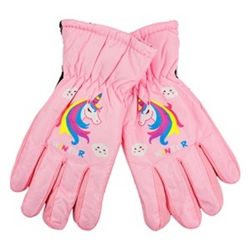 Fashion, accesorii si bijuterii - Copii - Accesorii copii - Manusi copii - Manusi Schi Iarna Unicorn Roz pentru Fete 12 Ani - Infinity.ro