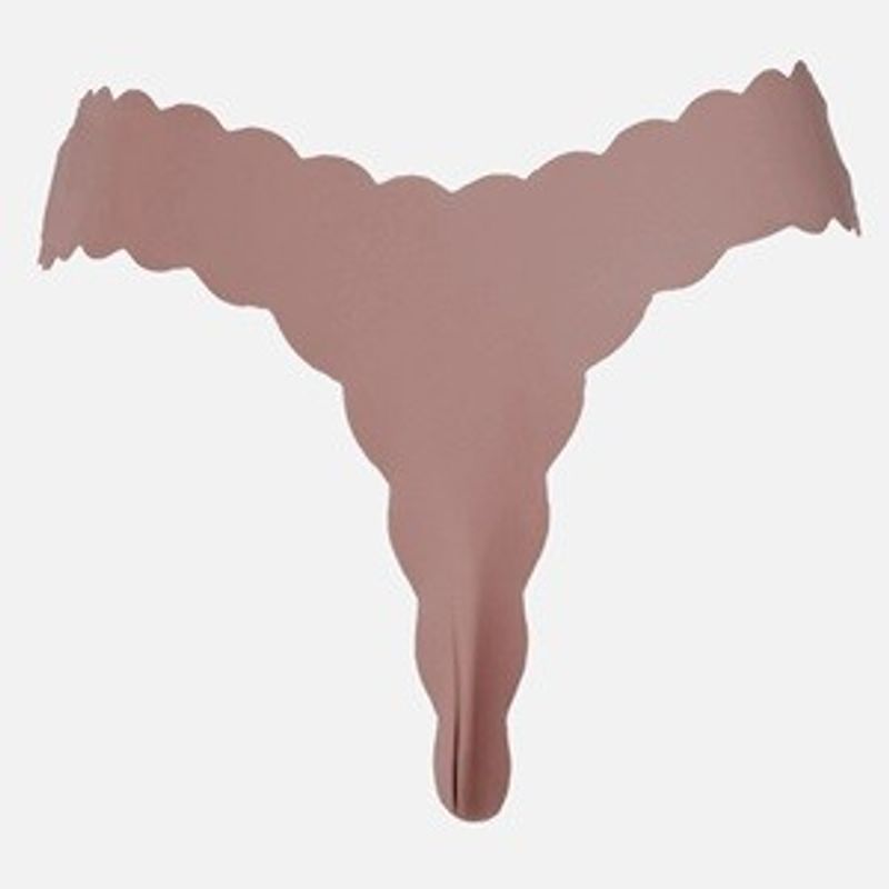 Fashion, accesorii si bijuterii - Femei - Lenjerie si pijamale femei - Lenjerie intima femei - Chiloti String Laser Cut Bej Inchis pentru Dama - Infinity.ro
