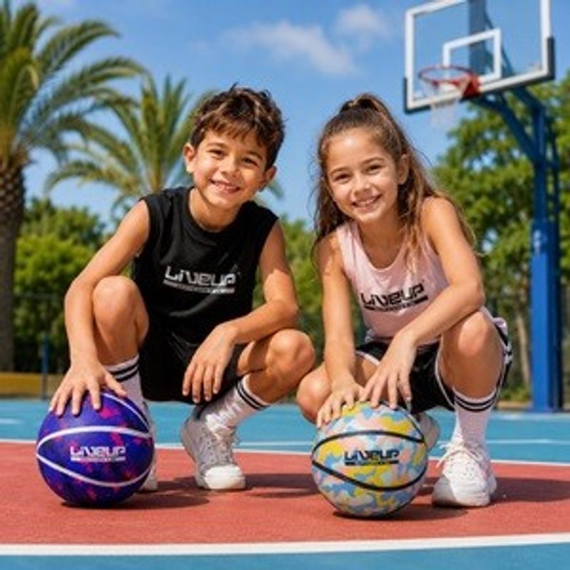 Sport si Outdoor - Sporturi de echipa - Fotbal - Porti fotbal - Minge de baschet mov pastel din vinil, Nr. 4, pentru copii - Infinity.ro