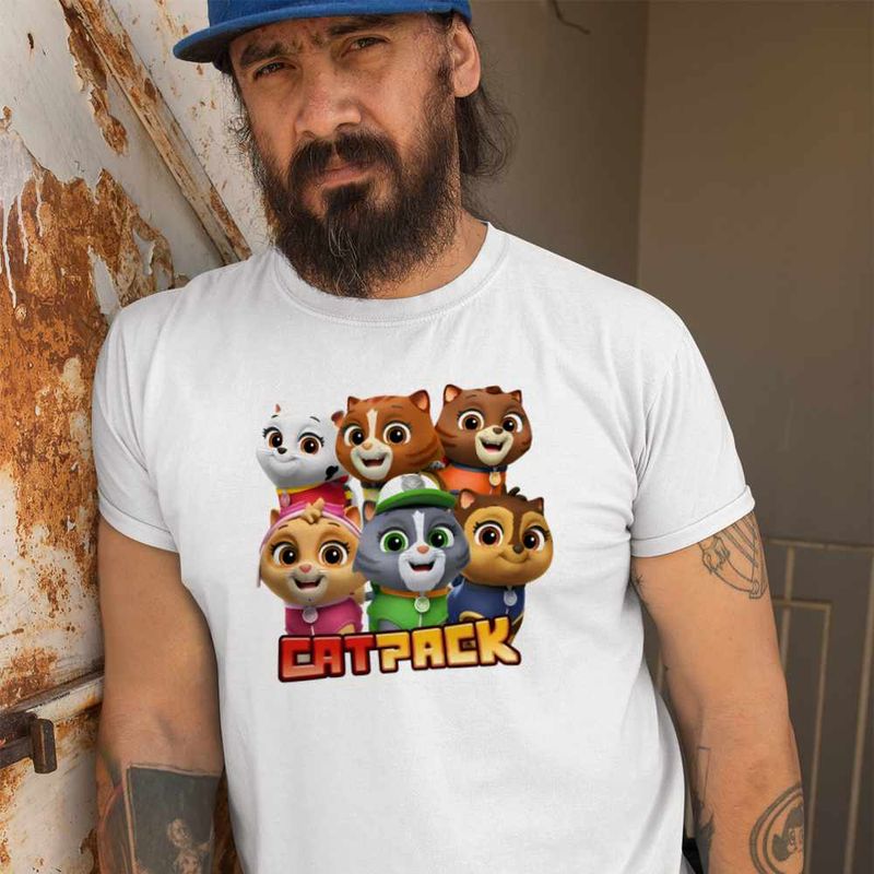 Fashion, accesorii si bijuterii - Barbati - Imbracaminte - Tricouri si bluze barbati - Tricou Barbati Paw Patrol Cat Pack Patrula Catelusilor, alb, marime 3XL - Infinity.ro