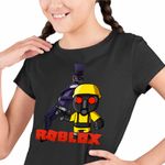 Fashion, accesorii si bijuterii - Copii - Imbracaminte copii - Tricouri copii - Tricou Copii Fete Tio Torcher Roblox Piggy, negru, marime S Copii - Infinity.ro