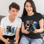 Fashion, accesorii si bijuterii - Copii - Imbracaminte copii - Tricouri copii - Tricou Copii Baieti Roblox Piggy Frostiggy, negru, marime M Copii - Infinity.ro