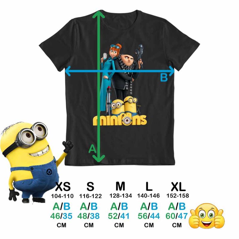 Fashion, accesorii si bijuterii - Copii - Imbracaminte copii - Tricouri copii - Tricou Copii Baieti Despicable Minions Family Minioni, negru, marime M Copii - Infinity.ro