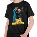 Fashion, accesorii si bijuterii - Copii - Imbracaminte copii - Tricouri copii - Tricou Copii Baieti Despicable Minions Family Minioni, negru, marime M Copii - Infinity.ro